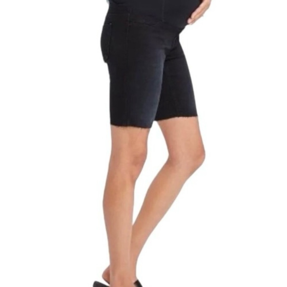 Maternity Black Bermuda Jean Short Size 12